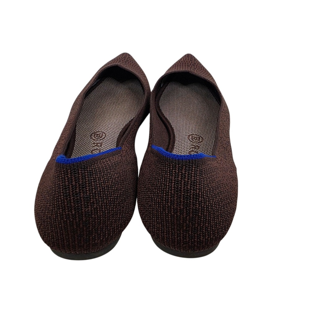 ROTHY'S The Point Shoes Womens Size 10.5 Brown Knit Flats Pointed Toe Eco - Picture 3 of 6